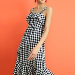J. Crew Factory Midi Gingham Dress